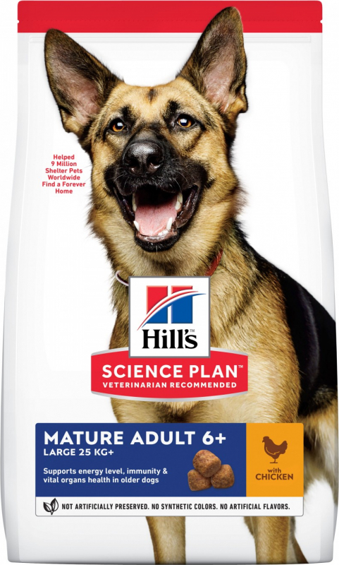 HILL'S Science Plan Canine Mature Adult 6+ croquettes pour chien senior de grande taille au poulet