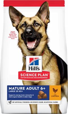 HILL'S Science Plan Canine Mature Adult 6+ croquettes pour chien senior de grande taille au poulet