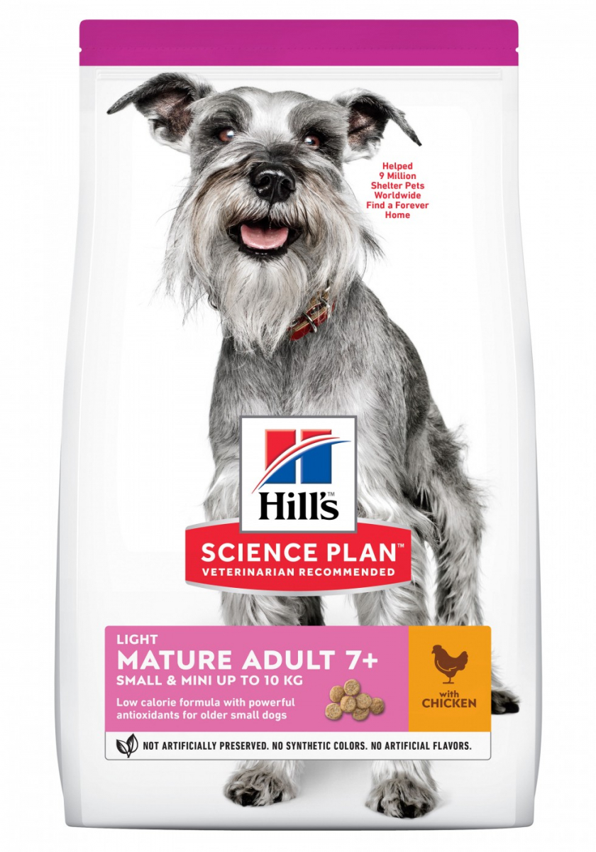Hill's Science Plan Canine Mature Adult 7+ Light croquettes pour chien adulte de petite taille au poulet