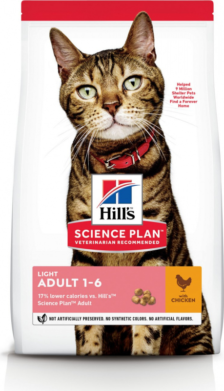 HILL'S Science Plan Adult Light com frango para gatos adultos com excesso de peso
