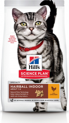 Hill S Science Plan Adult Hairball Indoor Croquettes Pour Chat D Interieur Au Poulet