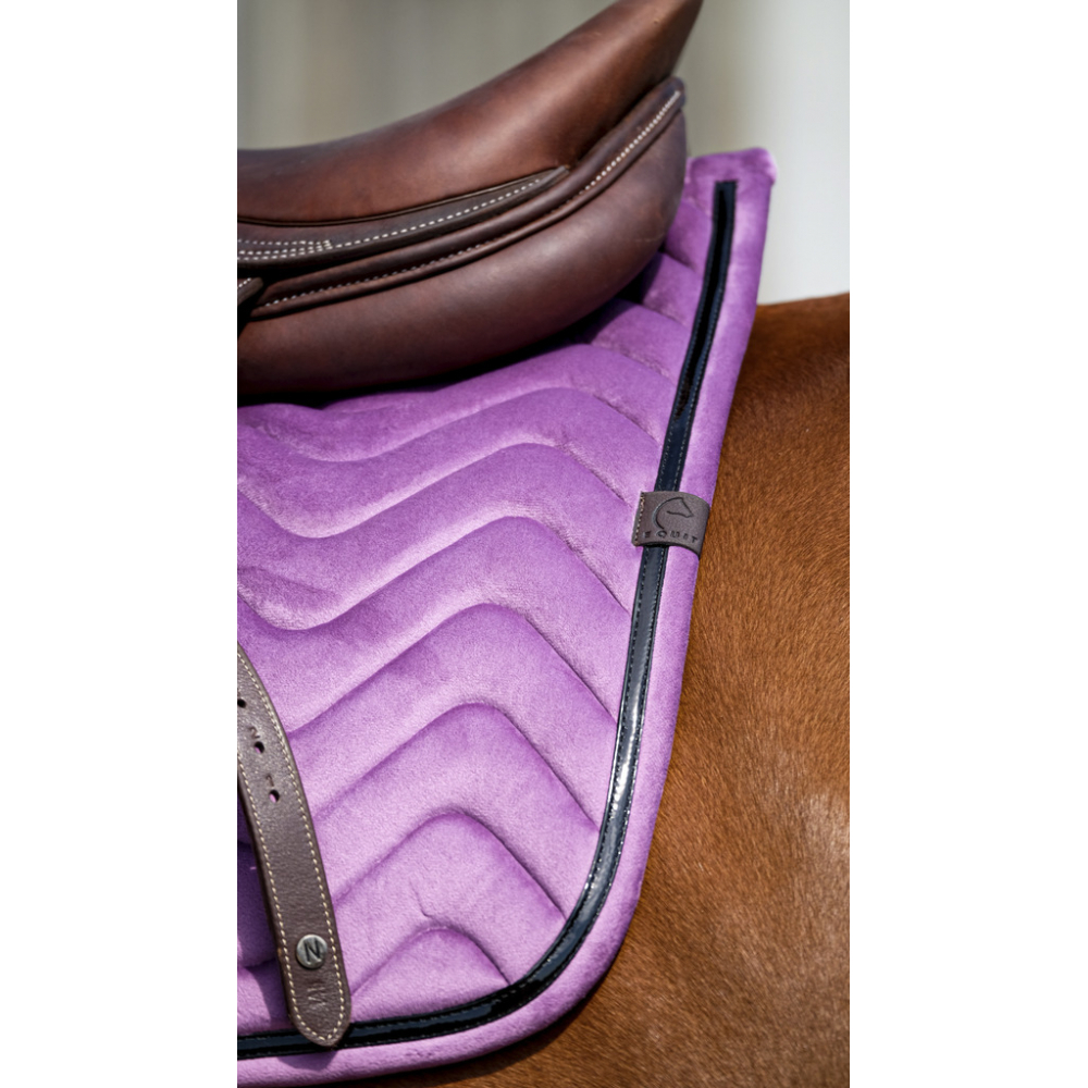 EQUITEHME Tapis de selle mixte Glossy en velours violet pour cheval