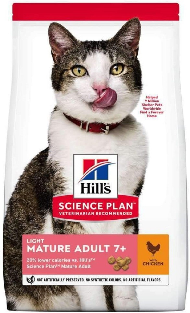 HILL'S Science Plan Mature Adult 7+ Light mit Huhn für Senior Katzen