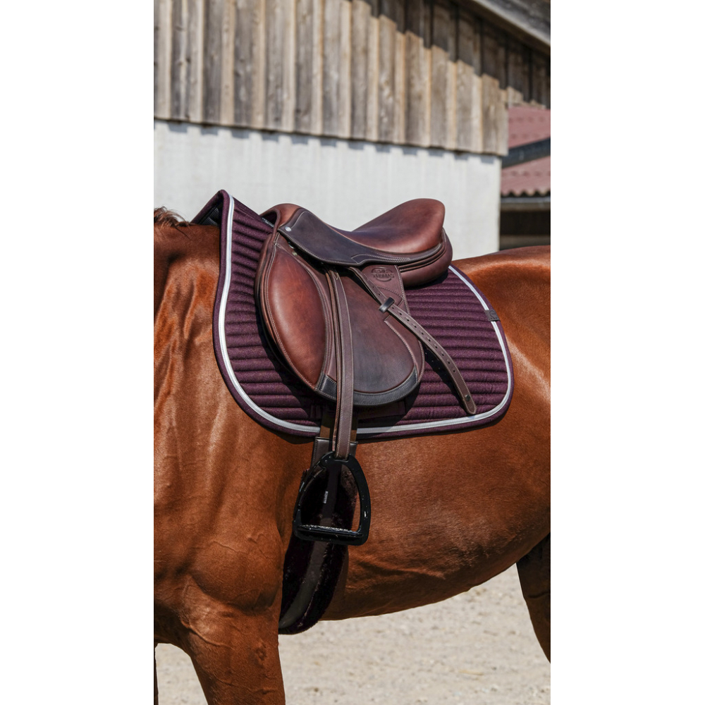 EQUITHEME Zadeldekje gemengd Spring bordeaux voor paard