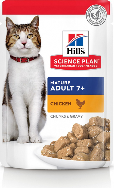 Hill's Science Plan Adult 7+ Comida húmeda para gatos senior con Pollo