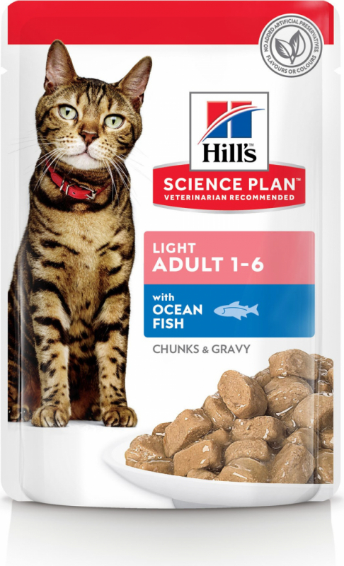 Hill's Chat Adulte Light Sobre de pescado 85 gr 