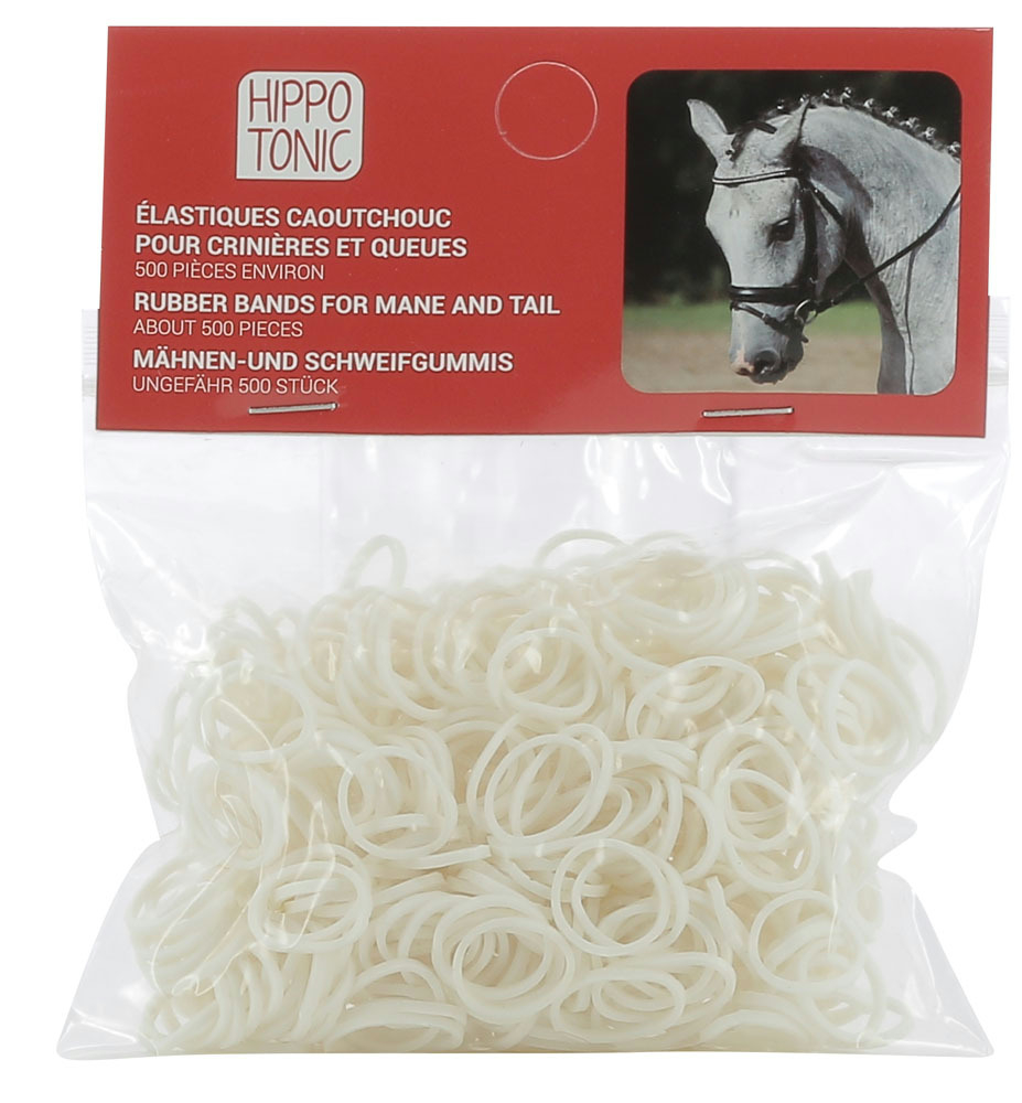 HIPPOTONIC Elásticos para crina branco x500