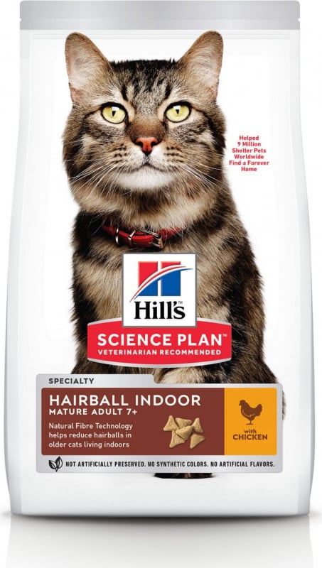 HILL'S Science Plan Mature Adult 7+ Hairball Indoor pour chat senior d'intérieur