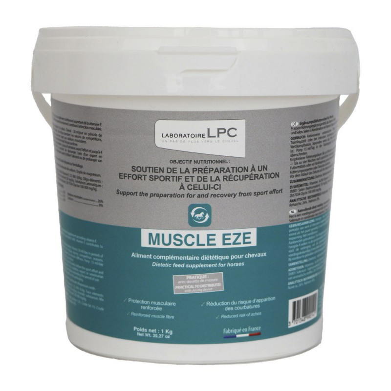 LPC Muscle Eze Aliment complémentaire diététique pour chevaux - 1kg