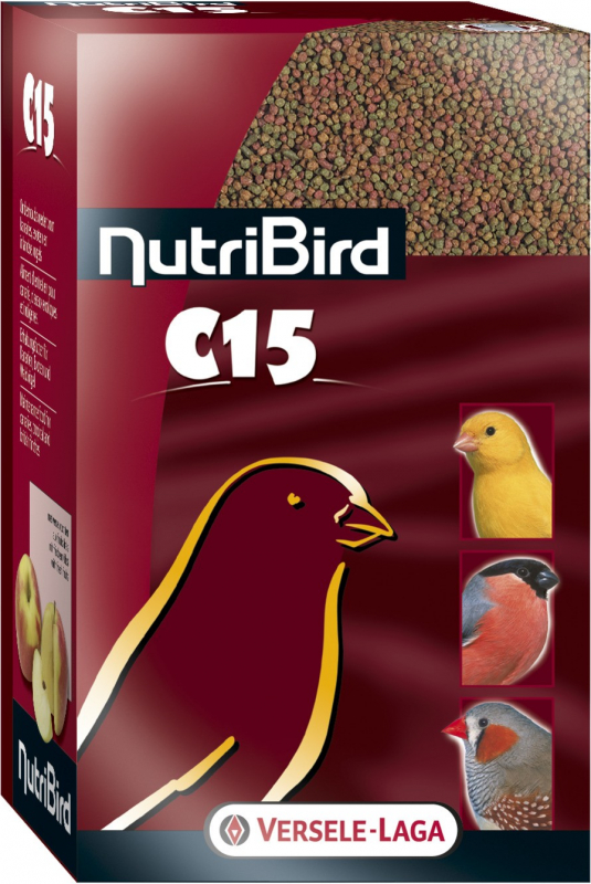 NutriBird C15 onderhoudsvoer voor kanaries, tropische en inlandse vogeld