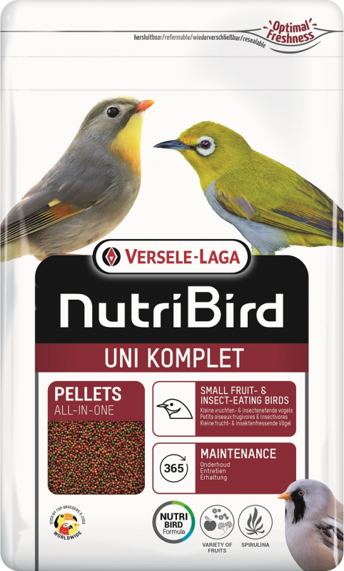 NutriBird Uni Komplet Comida completa e equilibrada para pequenos frugívoros e insectivoros