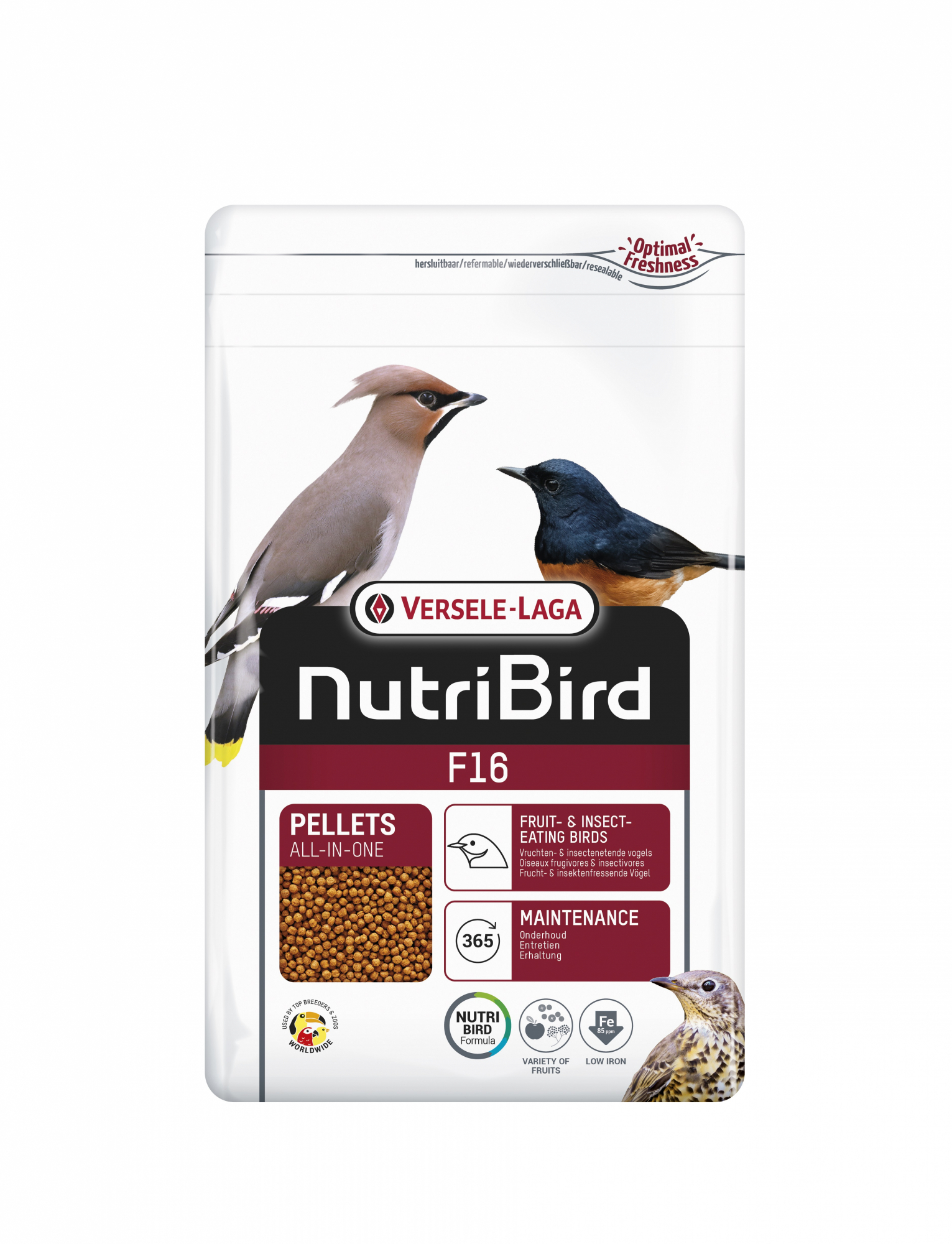 NutriBird F16 para pombos frugívoros e frugí-insectívoros