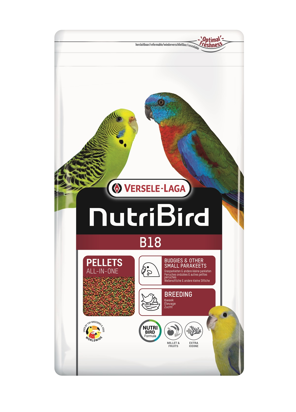 NutriBird B 18 Alimento para crías de agapornis y otros periquitos pequeños