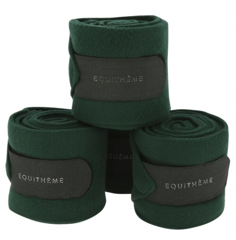 EQUITHEME Polo bandages donkergroen