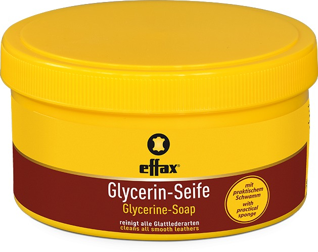 EFFAX Savon glycériné avec éponge pour l'entretien des cuirs - 250ml