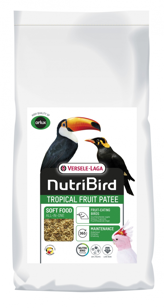 Orlux Tropical Patee Premium für alle obstfressende Vögel.