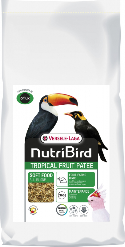 Nutribird Tropical Patê Premium para todos os frugívoros