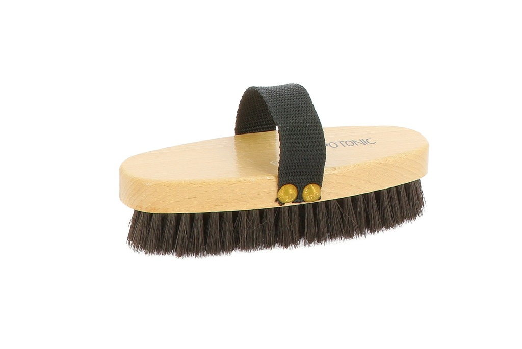 HIPPOTONIC Brosse douce marron avec poignée - 2 tailles disponibles