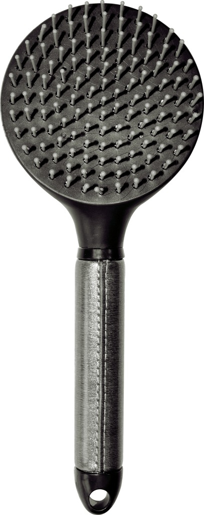 HIPPOTONIC Brosse à crin Glossy argentée/noire