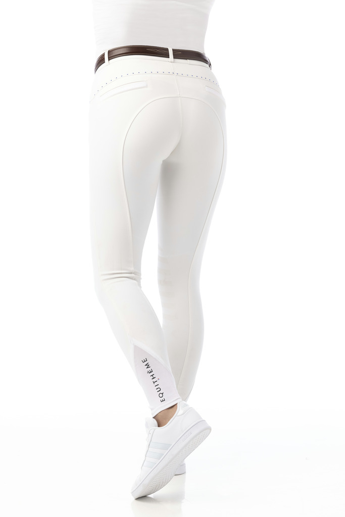 EQUITHEME Pantalon d'équitation Safir blanc à strass - du 34 au 44