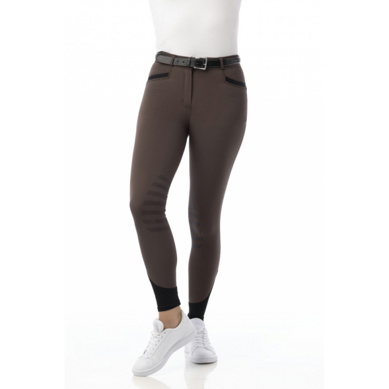 EQUITHEME Pantalon d'équitation Safir brun à strass - du 34 au 44