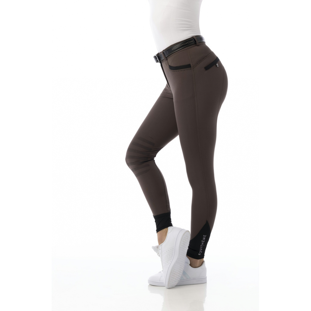 EQUITHEME Pantalon d'équitation Safir brun à strass - du 34 au 44