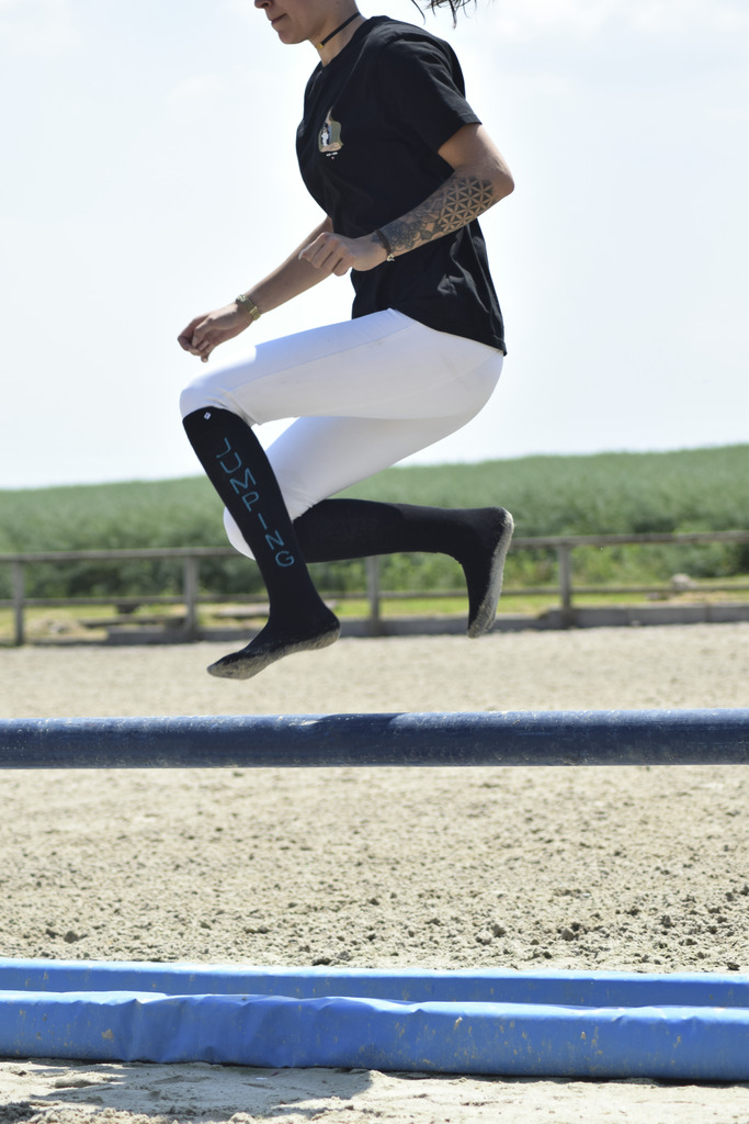 EQUITHEME Chaussettes Jumping zwart 31-34 