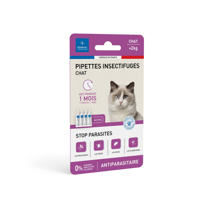 Pipeta inseticida para gato x 4