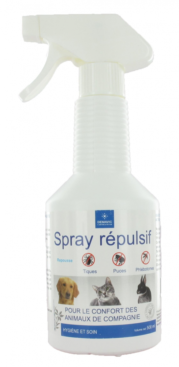 Spray antiparasitaire aux plantes - répulsif des tiques, puces et phlébotomes - Demavic