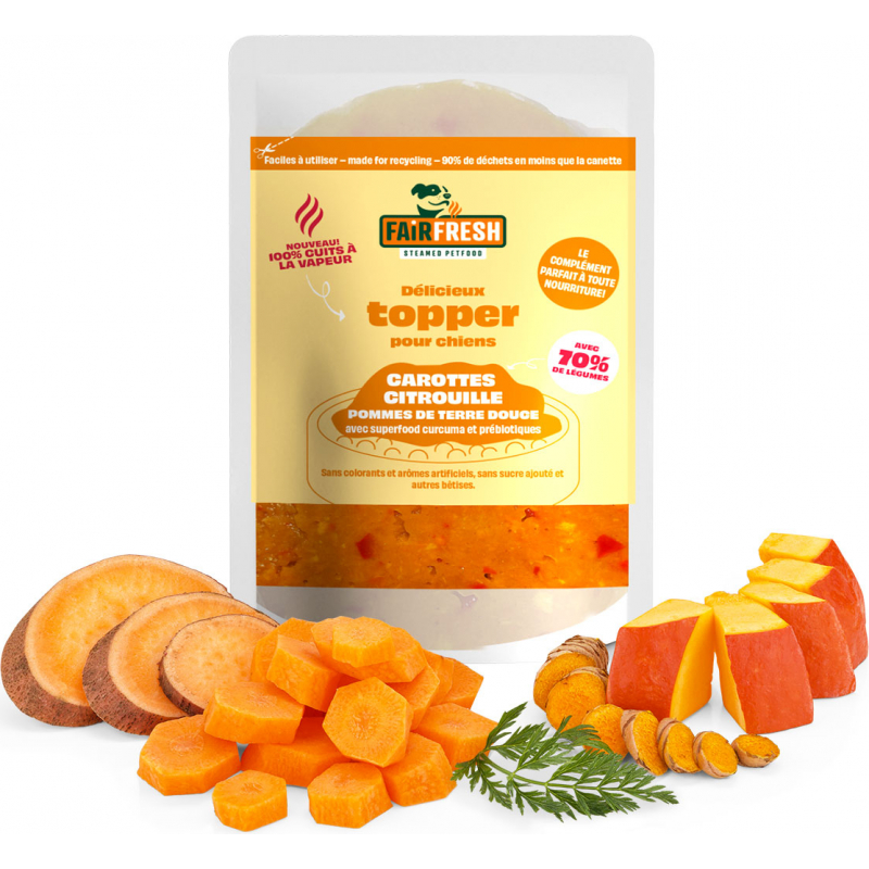 FAIR & FRESH Topper Courge, carotte, patate douce pour chien