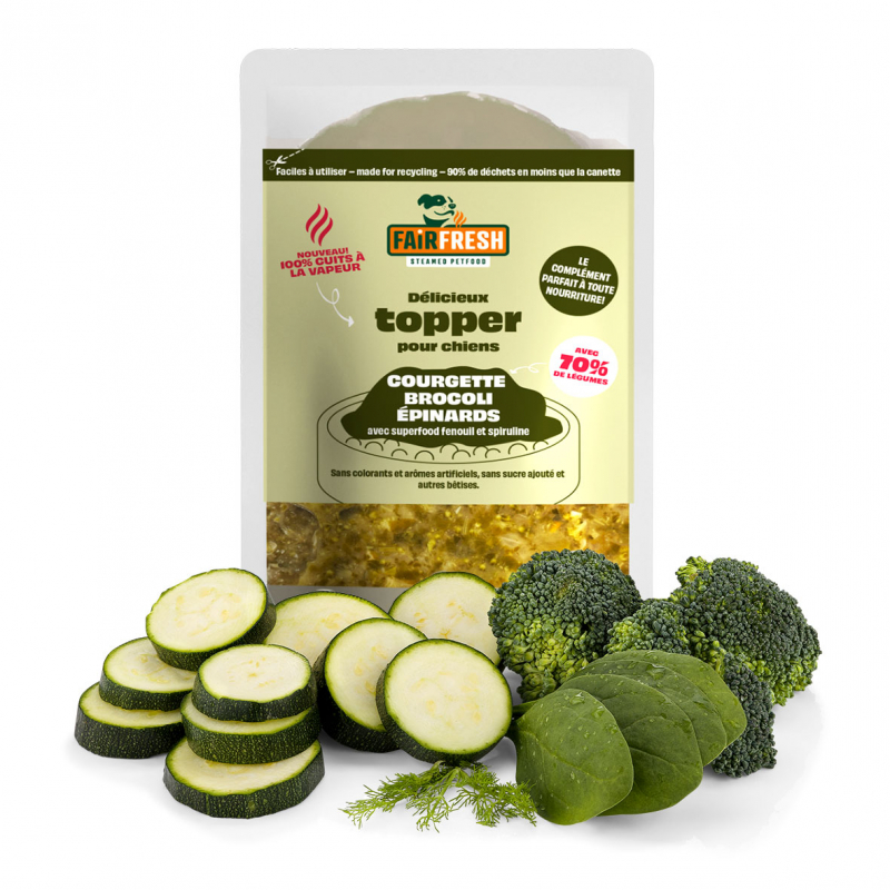 FAIR & FRESH Topper Courgettes, brocolis, fenouil pour chien