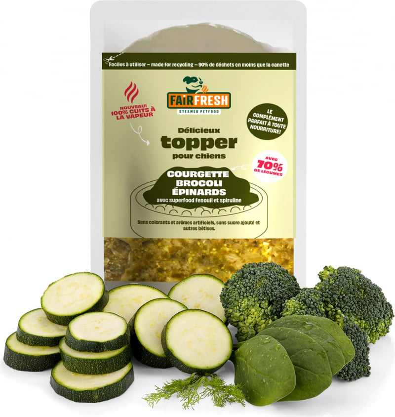 FAIR & FRESH Topper Courgettes, brocolis, fenouil pour chien