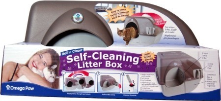 Caixa de areia para gato fechada com auto-limpeza Omega Pow