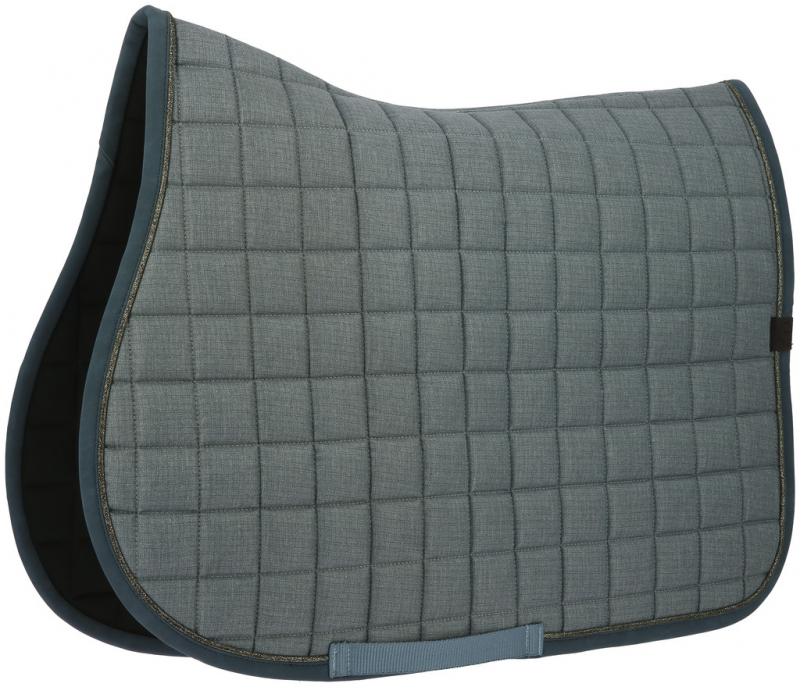 EQUITHEME Tapis de selle Chic bleu - Taille Cheval