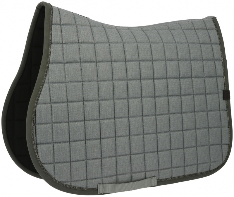 EQUITHEME Tapis de selle Chic gris foncé - Taille Cheval