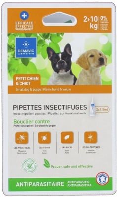 Pipeta insecticida para perro pequeño 2-10 kg 