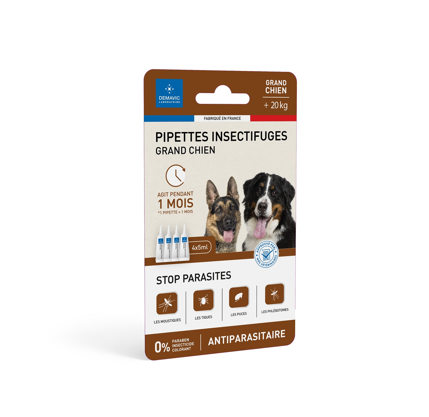 DEMAVIC Pipette insectifuge pour chien