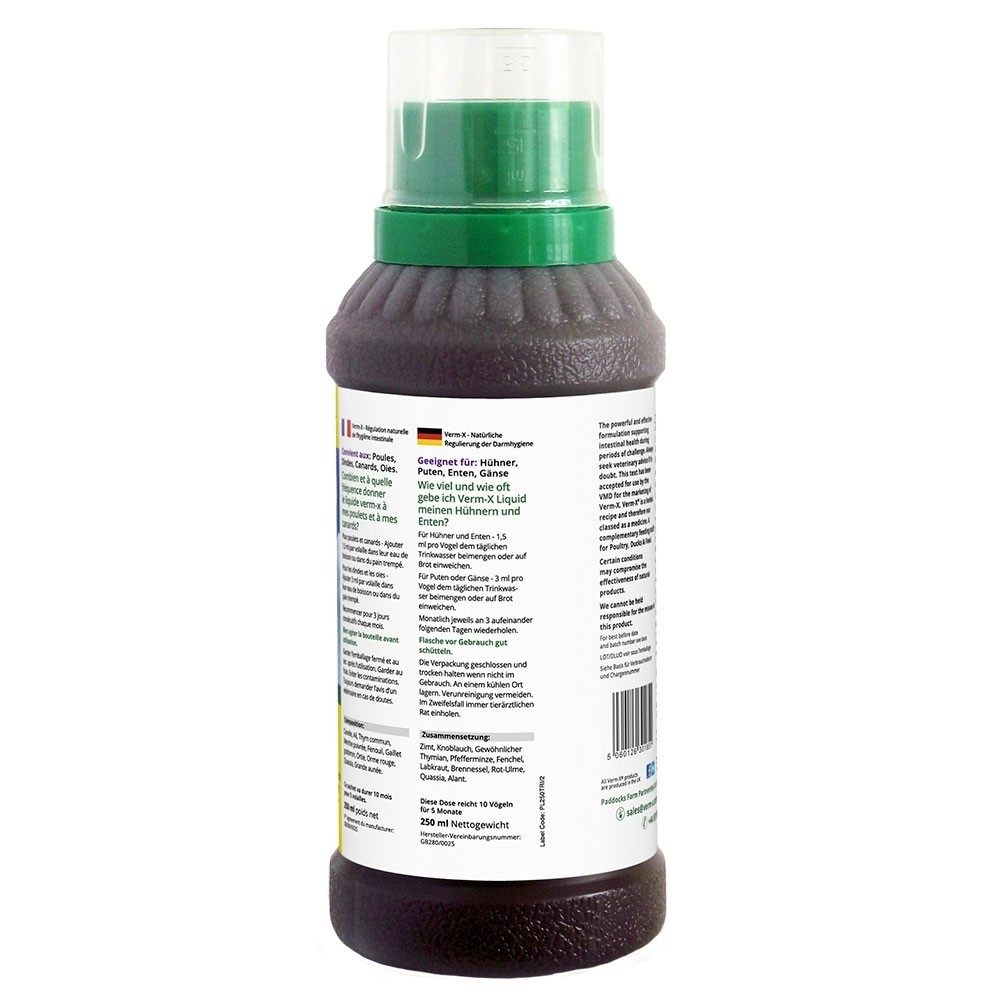 VERM-X Liquide para luchar contra los parásitos en perros 250 ml