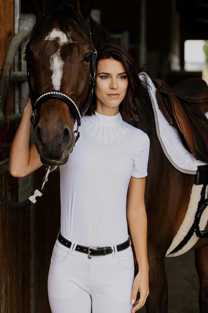 EQUITHEME Polo de concours London blanc