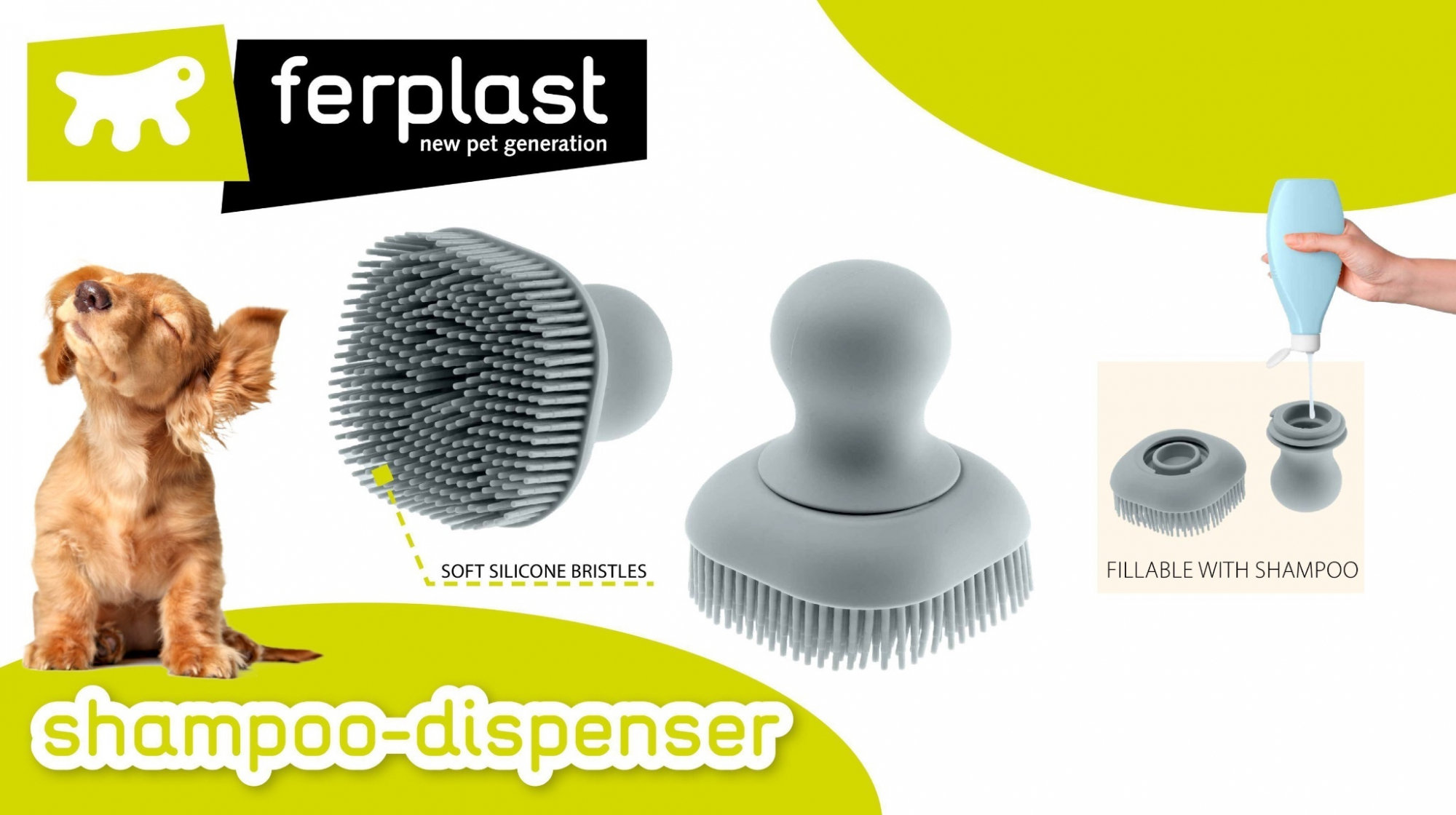 Brosse distributrice de shampoing Shampoo dispenser