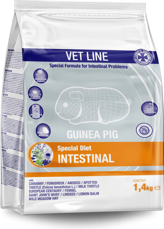 Cunipic Vetline Intestinal Aliment pour amélioration du système digestif pour Cochon d'Inde