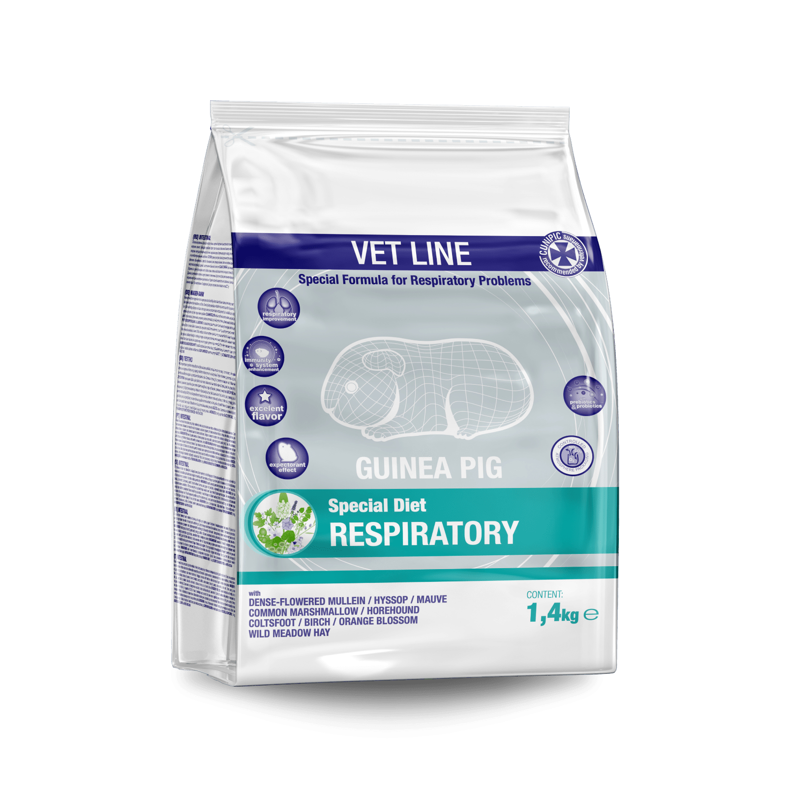 Cunipic Vetline Respiratory Formule pour renforcer le système respiratoire Cochon d'Inde