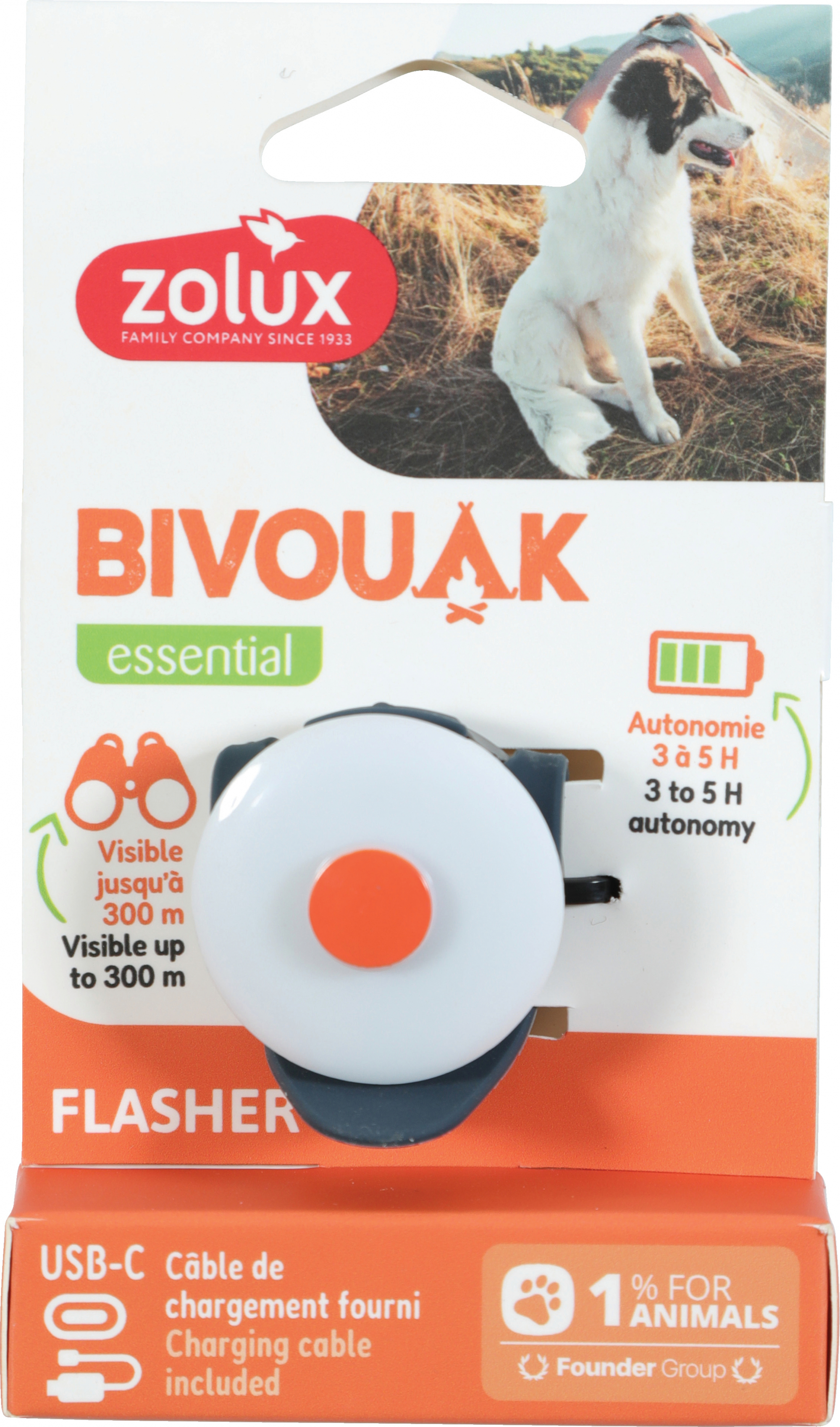 Flasher lumineux USB Zolux Bivouak - 2 coloris disponibles