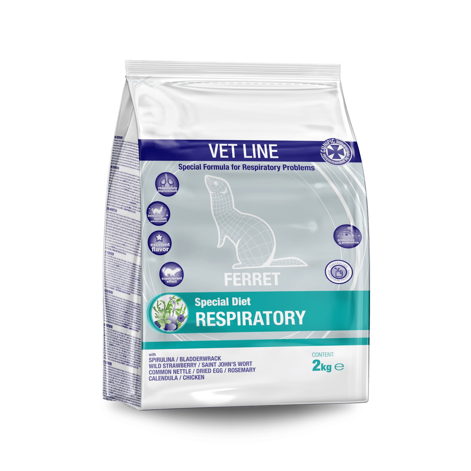 Cunipic Vetline Respiratory Formel zur Stärkung der Atemwege des Frettchens