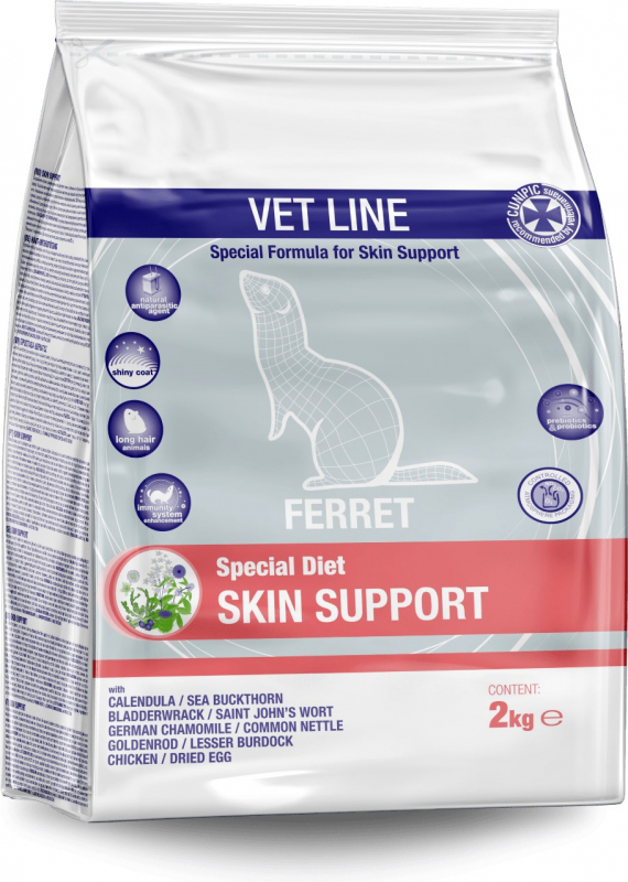 Cunipic Vet Line Skin Support pienso para hurones con problemas de piel