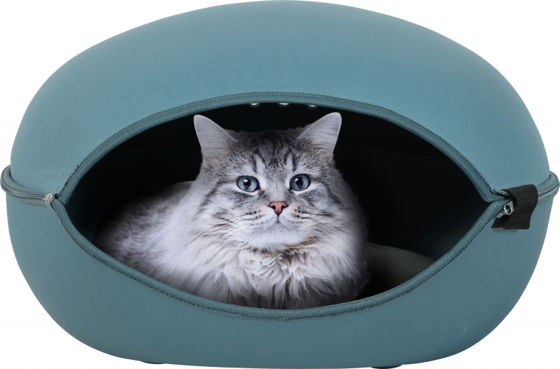 Niche dôme bleue Louna pour chat