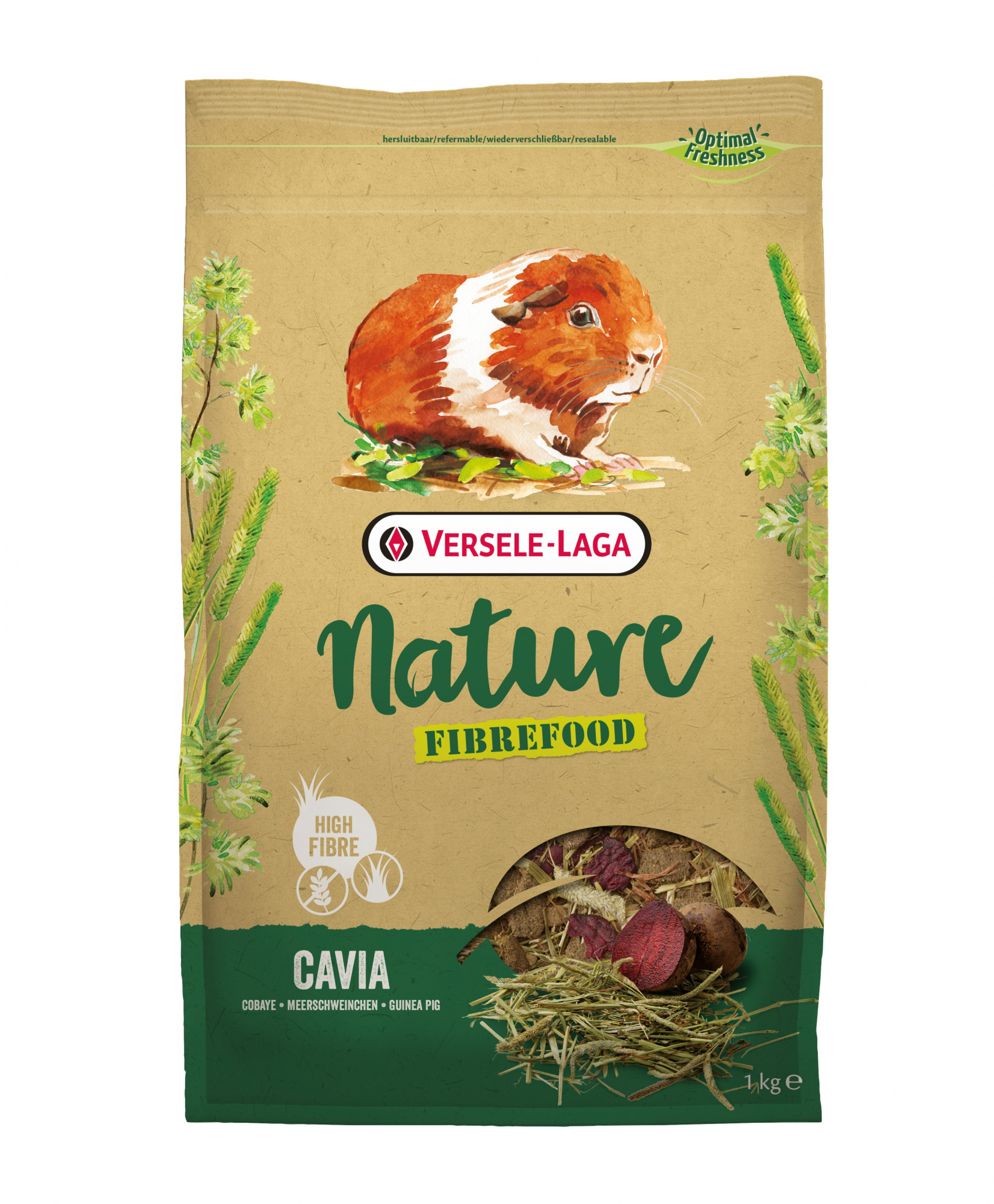 Versele Laga Cavia Nature Fibrefood Alimento rico em fibras para cobaias sensíveis