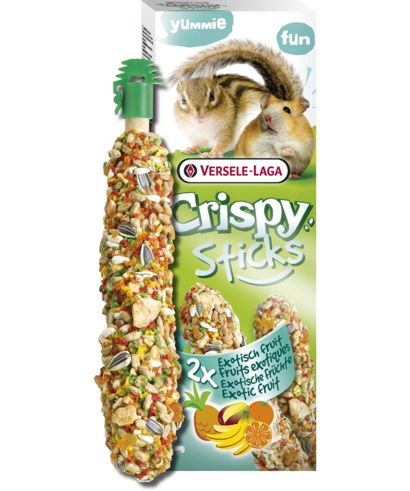 Versele Laga Crispy Sticks Frutas exóticas para hamsters e esquilos