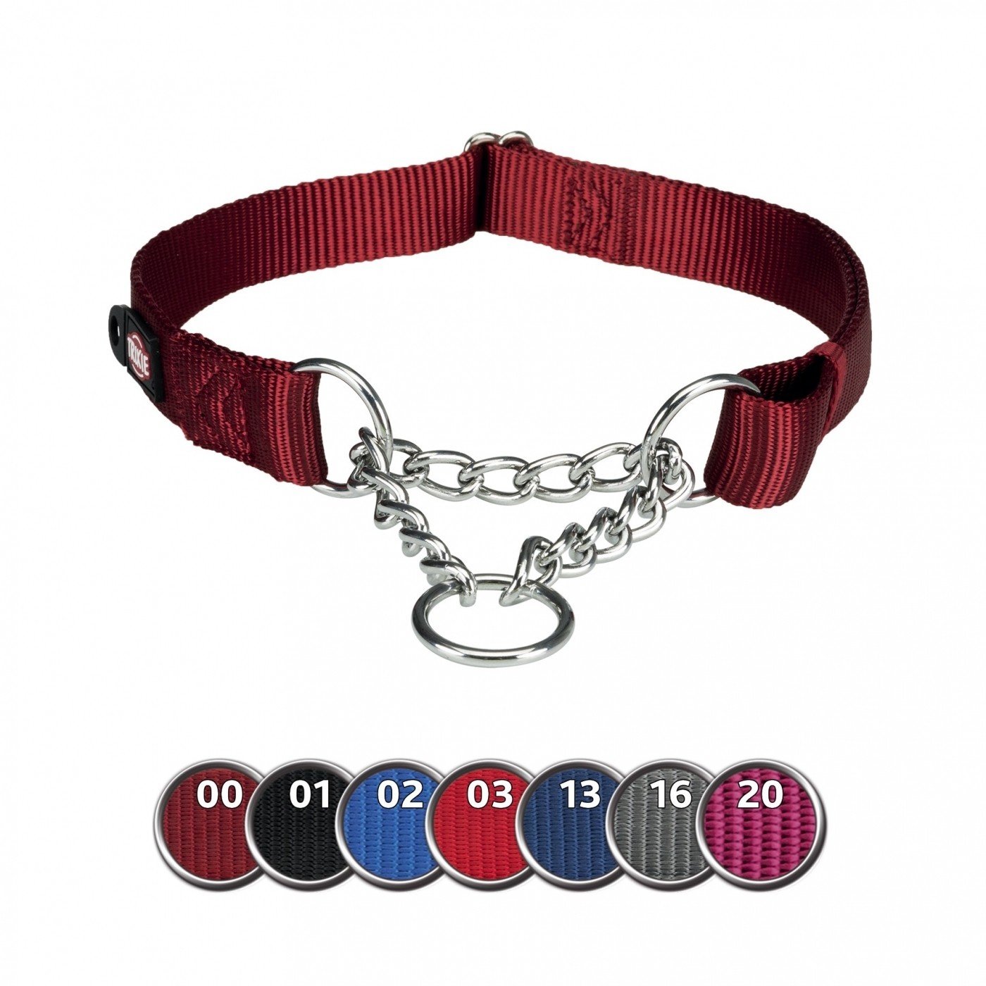 Premium Semi-Strangler halsband Zwart