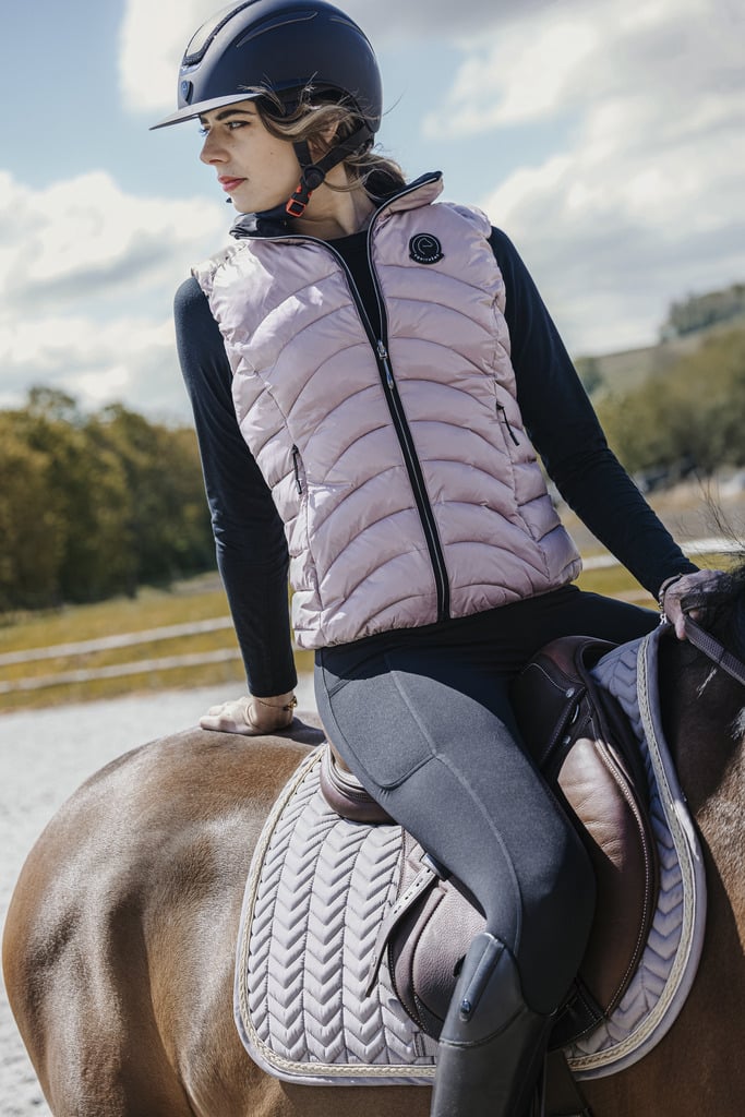 EQUITHEME Gilet réversible Lilia JTM noir et rose